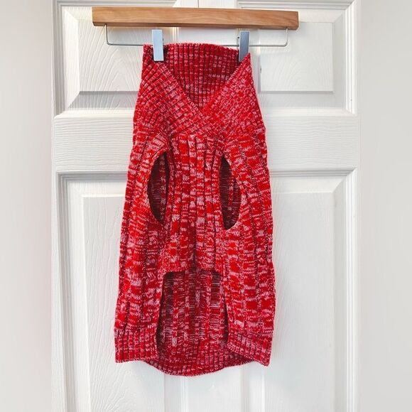Dog Red Sweater NWOT Marled Warm Pets - Picture 2 of 6